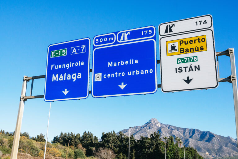 Traffic,Sign,Of,The,Highway,Of,The,Costa,Del,Sol,