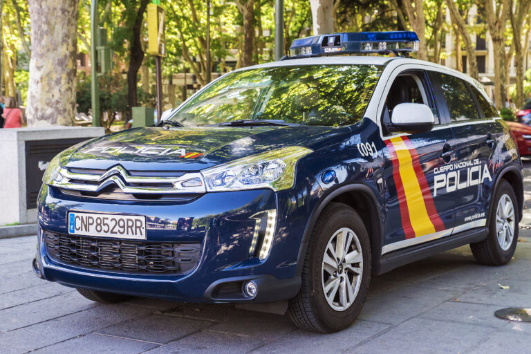 Madrid,,Spain,September-11:,The,Police,Car,Citroen,On,Streets,Of