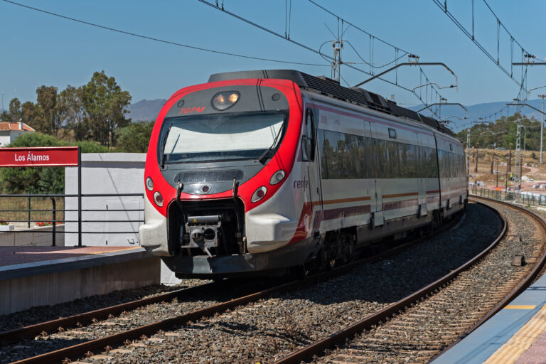 Costa,Del,Sol,,Spain,-,6,June,:,Renfe,Train