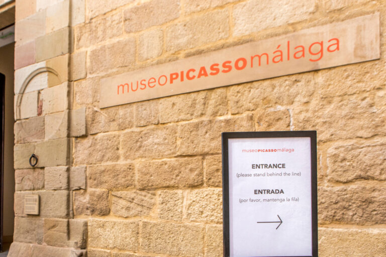 Malaga,,Spain,-,September,2nd,,2018:,Picasso,Museum,Entrance,,Located