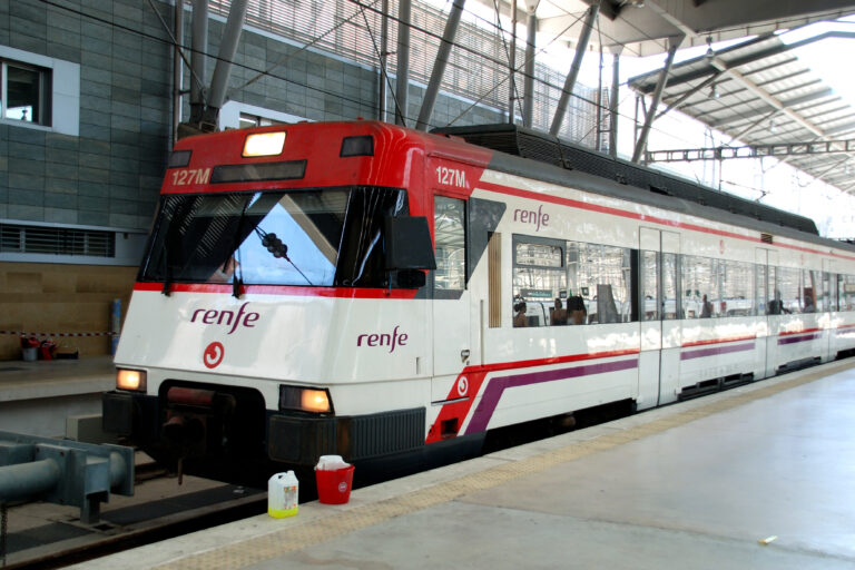 Malaga,,Spain,-,August,18,,2008,-,Renfe,Train,In