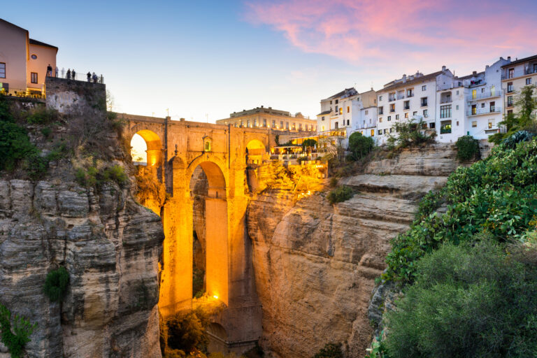 Ronda,,Spain,At,The,Puente,Nuevo,Bridge,Over,The,Tajo