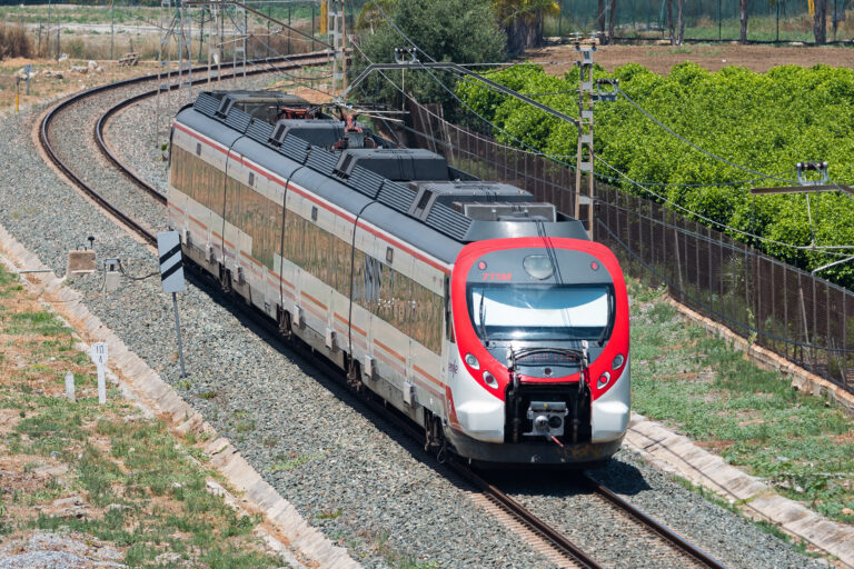 Costa,Del,Sol,,Spain,-,7,June,:,Renfe,Train