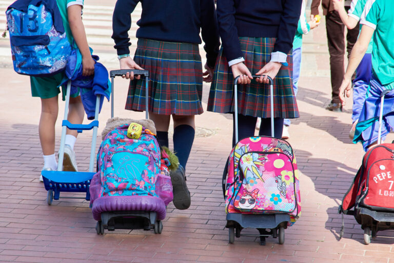 Valencia,spain,04/26/2018.,Children,Of,Different,Ages,On,Their,Way,To