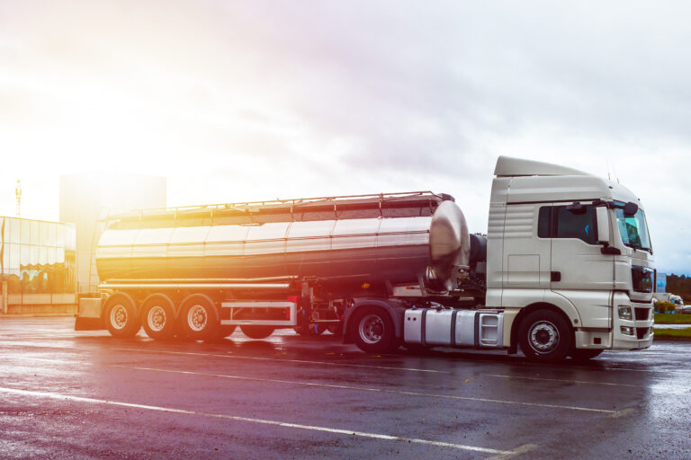 Astorga,,Spain,-,March,23,,2018:,Big,Tanker,Truck,,Cistern