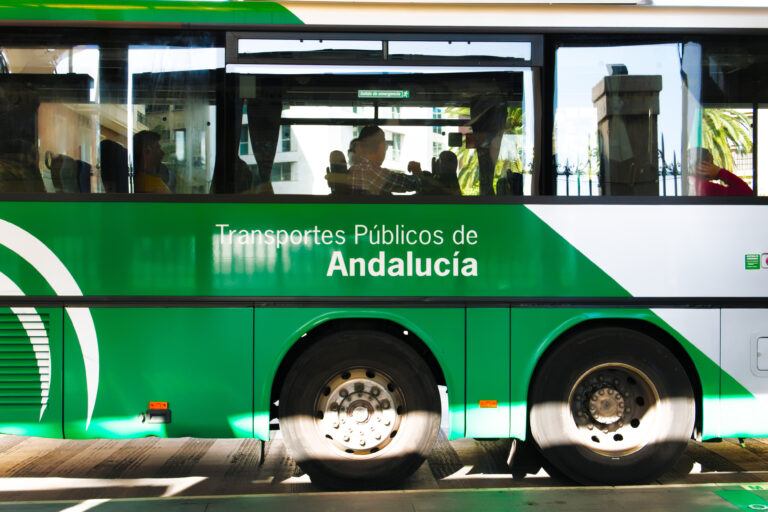 Malaga/spain,-,02-21-2019,:,Side,View,Of,A,City,Bus