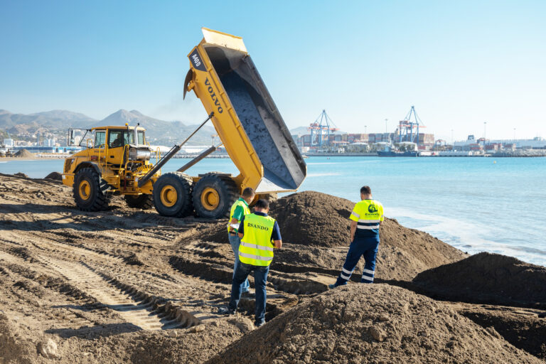 Malaga,,Spain;,10/13/2020;,Workers,At,The,Construction,Site,In,The
