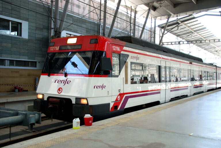 Malaga,,Spain,-,August,18,,2008,-,Renfe,Train,In