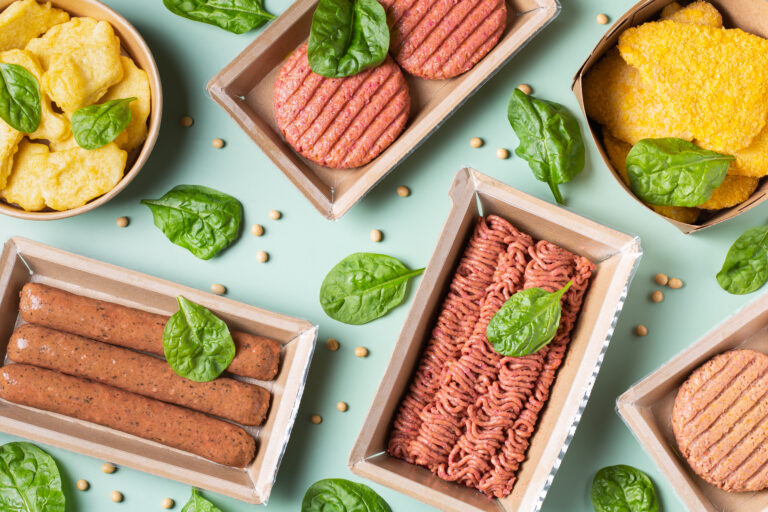 Variety,Of,Plant,Based,Meat,,Food,To,Reduce,Carbon,Footprint