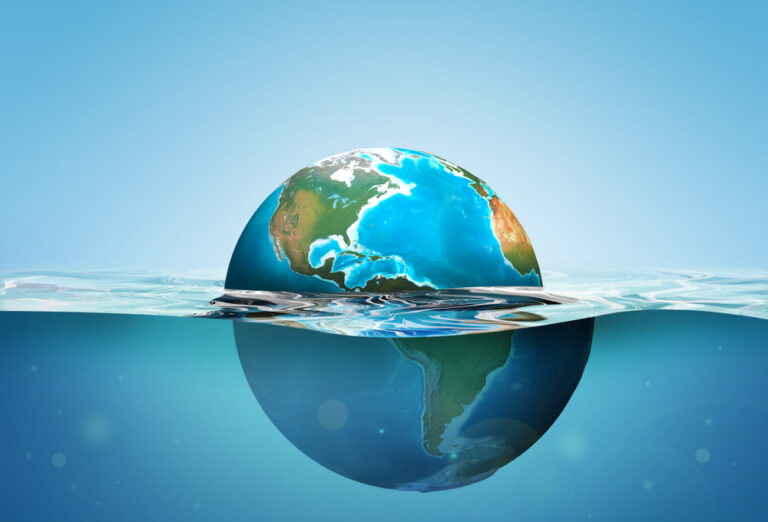 The,World,Under,Water,After,The,Big,Flood-climate,Change,Concept