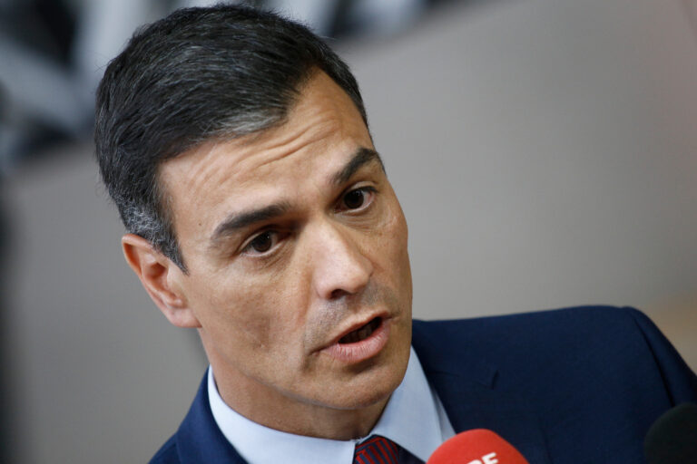 Brussels,,Belgium.,28th,May,2019.,Spanish,Prime,Minister,Pedro,Sanchez