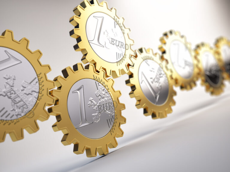 Euro,Coin,Gears,-,Financial,System,Concept