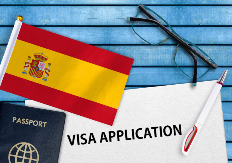 Visa,Application,Form,And,Flag,Of,Spain