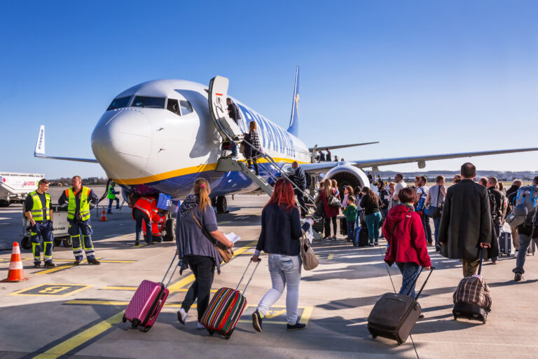 Gdansk,Airport,,Poland,-,10,April,2015:,People,Boarding,To