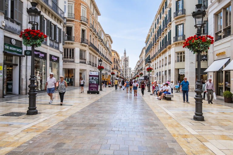 Malaga,,Spain,-,June,2,,2018:,Pedestrian,Larios,Street,(calle