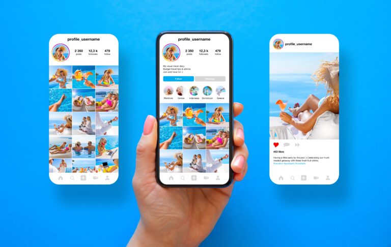 Sample,Layout,Of,Social,Media,User,Profile,,Photo,Gallery,And