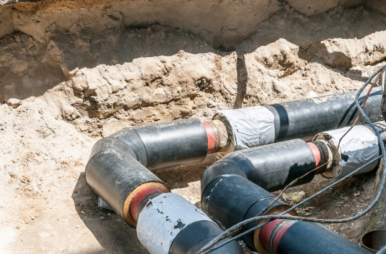 Underground,District,Heating,Pipeline,Reparation,And,Reconstruction,On,The,Street