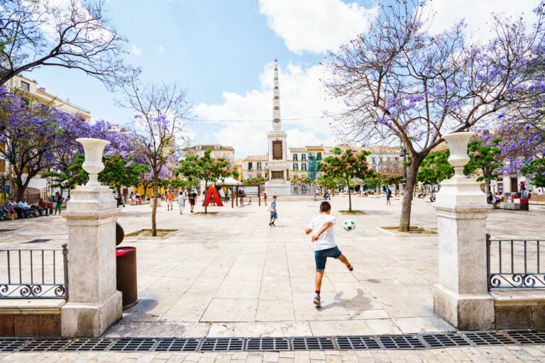 Malaga,spain,-,28,May,2016:,View,On,Merced,Square,With