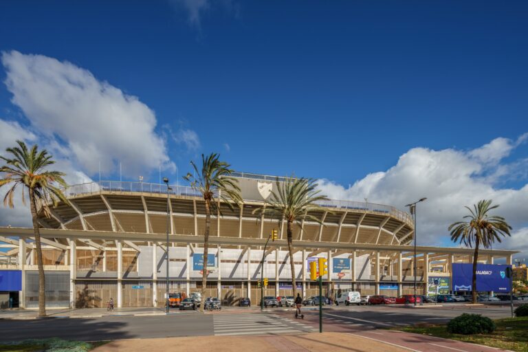 Malaga,,Spain;,January,6,2024:,Exterior,Of,The,Malaga,Cf