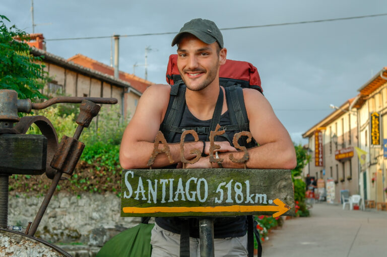 Santiago,De,Compostela,,Spain,-,October,15,,2011:,Pilgrim,Near