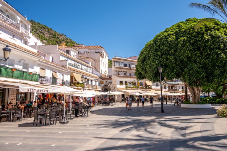 Mijas,,Spain,-,July,24,,2023:,Beautiful,White,Washed,Village