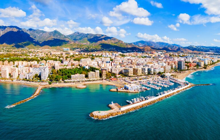 Marbella,Marina,Aerial,Panoramic,View.,Marbella,Is,A,City,In