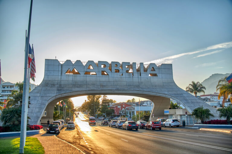 Marbella,,Spain;,09.02.2019:,Entrance,To,The,City,Of,Marbella