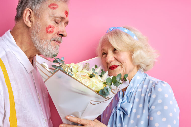 Woman,Left,Traces,Of,Lipstick,From,Kisses,On,The,Man's