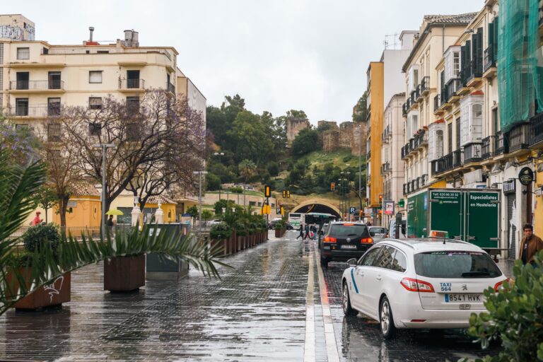 Malaga,,Spain,-,April,29,,2017:,A,Fresh,Rain,Washes