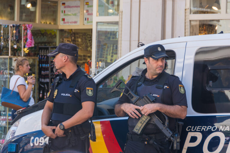 Malaga,,Spain,-,September,17,,2017,-,Police,On,The