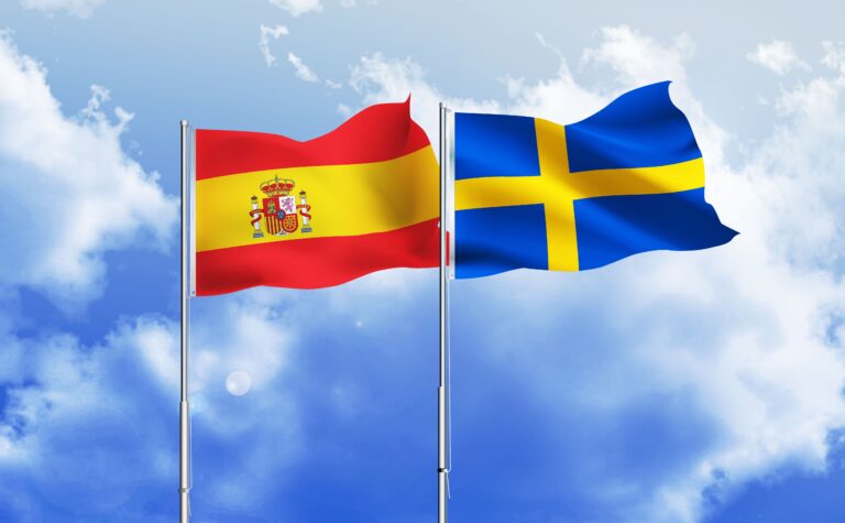 Spanish,Flag,Together,With,Sweden,Flag