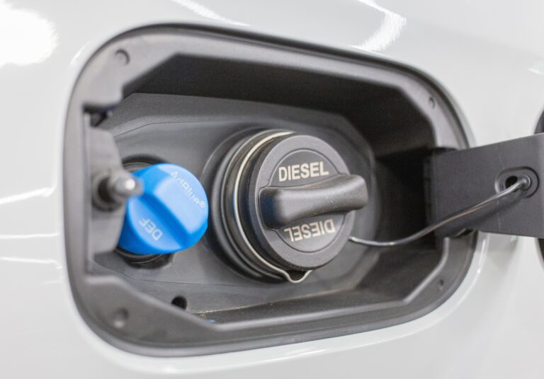Tank,Filler,Neck,For,Adblue,And,Diesel,Fuel,Close-up.,Adblue