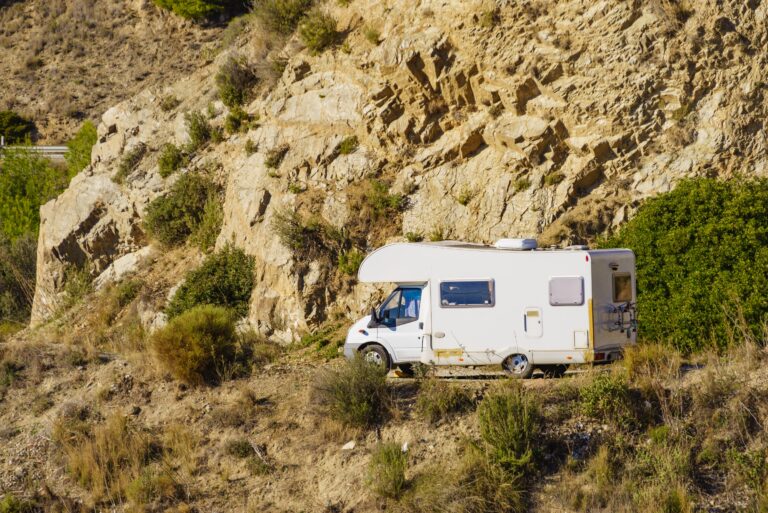 Caravan,On,Spanish,Coast,,Seaside,Cliffs,Of,Maro,Cerro,Gordo.