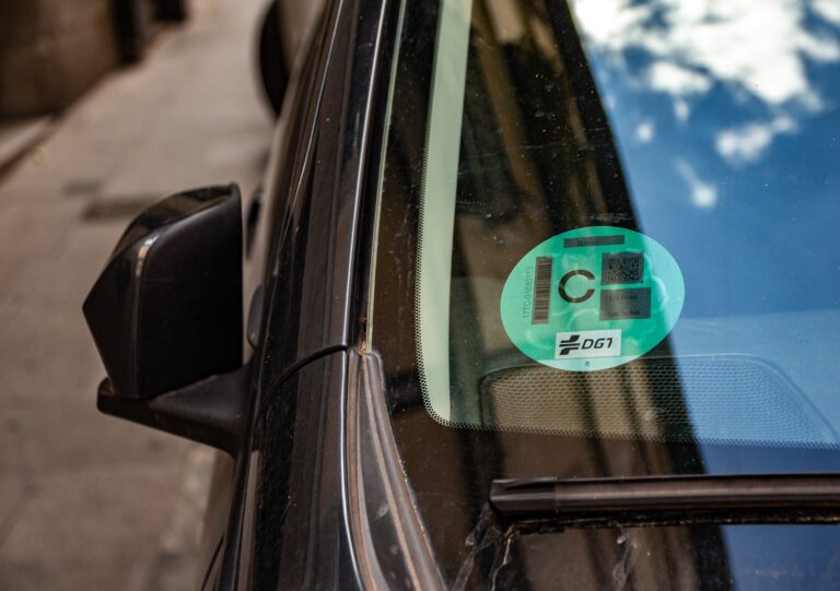 06.19.2024,,Madrid,,Spain:,Low,Emission,Zone,C,Sticker,On,Car,