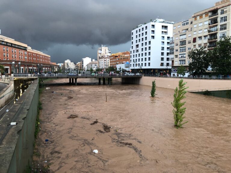 Malaga,,Andalusia,,Spain,-,October,29,,2024:,The,Guadalmedina,River