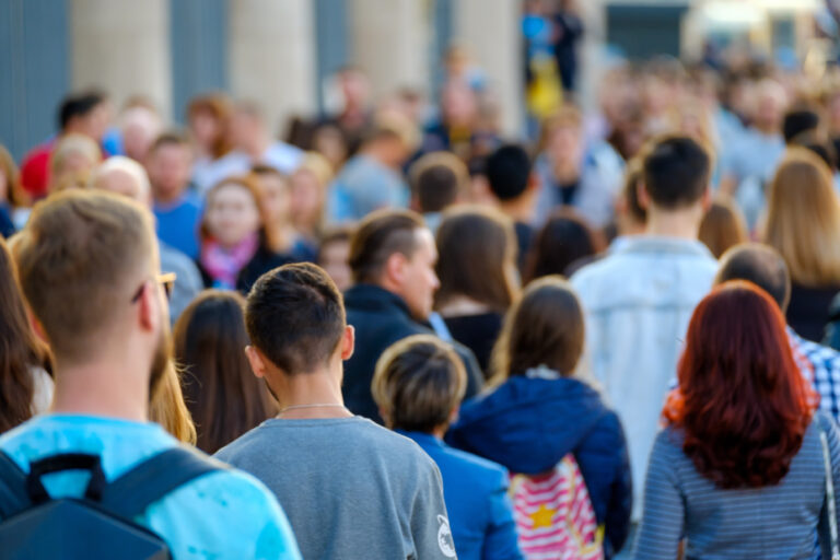 Crowd,Of,People,On,The,Street.,No,Recognizable,Faces