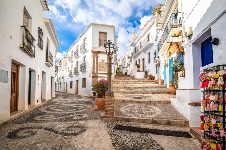 White,Village,Of,Frigiliana,Street,View,,Andalusia,Region,Of,Spain