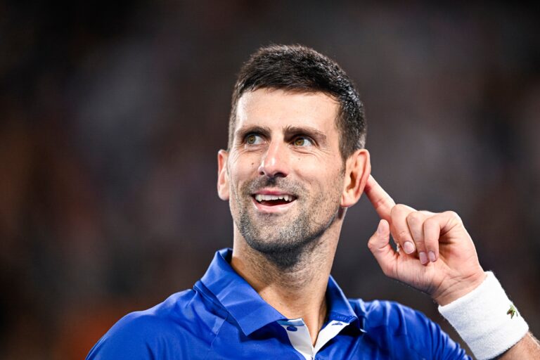 Novak,Djokovic,Of,Serbia,Celebrates,His,Victory,During,The,Australian