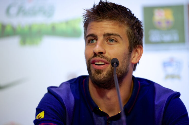 Bangkok,thailand-august,05:gerard,Pique,Of,Barcelona,Fc,Speaks,At,A,Press