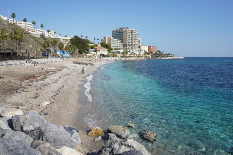 Benalmadena,Beach,In,January,2020.,Warm,Day,And,No,Tourists.