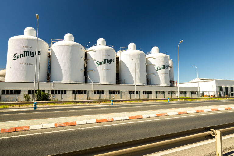 Malaga,,Spain;,08/24/2020;,Cerveza,San,Miguel,Main,Factory,In,Malaga