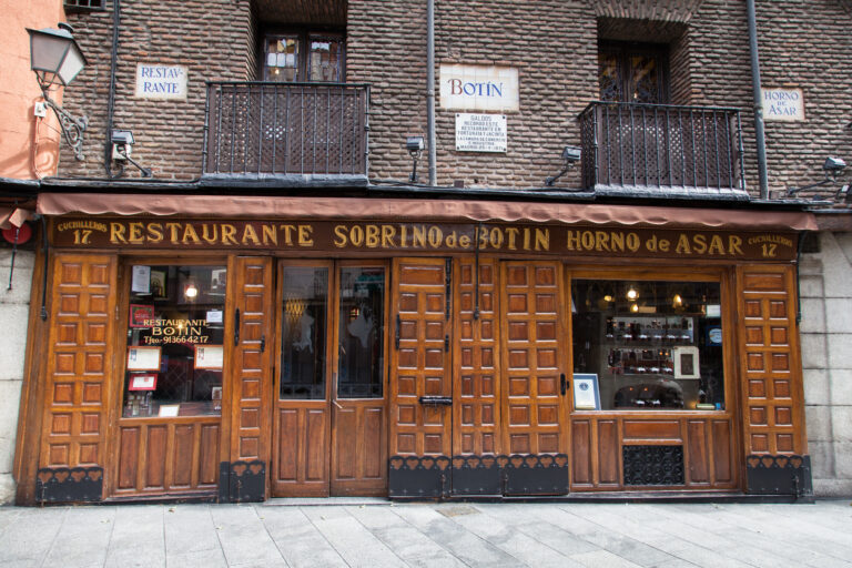 Madrid,,Spain,-,March,21,,2014:,The,Worlds,Oldest,Restaurant,