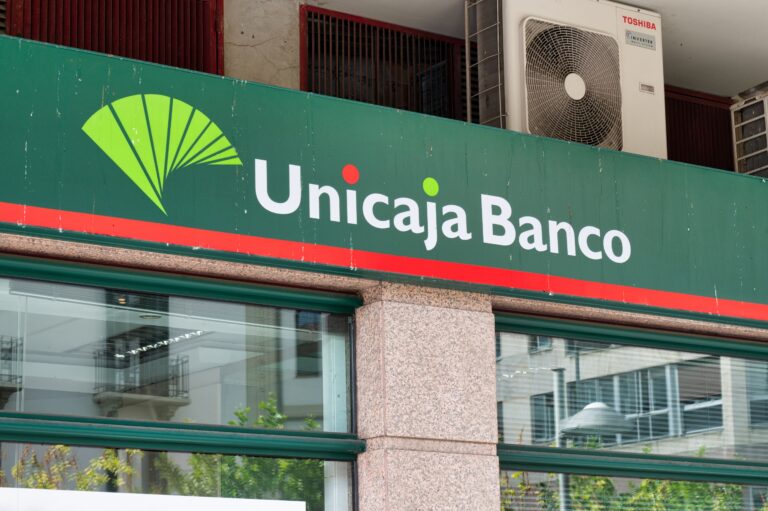 Pamplona,,Spain-,May,19,,2024:,The,Sign,For,Unicaja,Banco