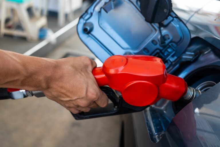 Refueling,The,Car,At,A,Gas,Station,Fuel,Pump.,Man
