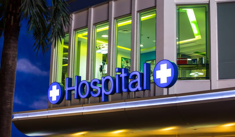 Sign,In,Front,Of,The,Hospital