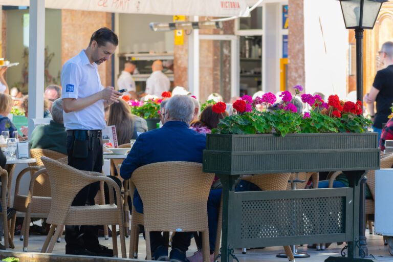 Malaga,,Andalusia/spain,-,24,02,2020.,Waiter,Taking,An,Order