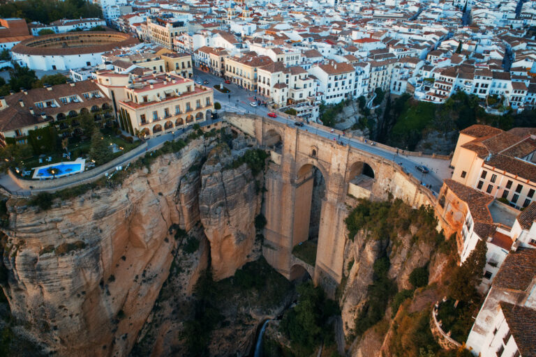 Puente,Nuevo,Or,New,Bridge,Aerial,View,In,Ronda,Spain.