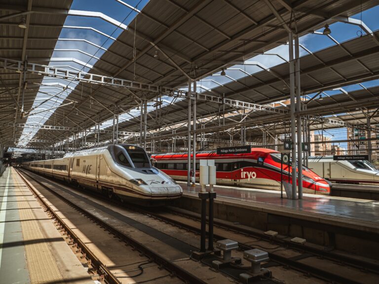 Málaga,,Spain-,9,September,,2023:,High,Speed,Ave,Trains,Of