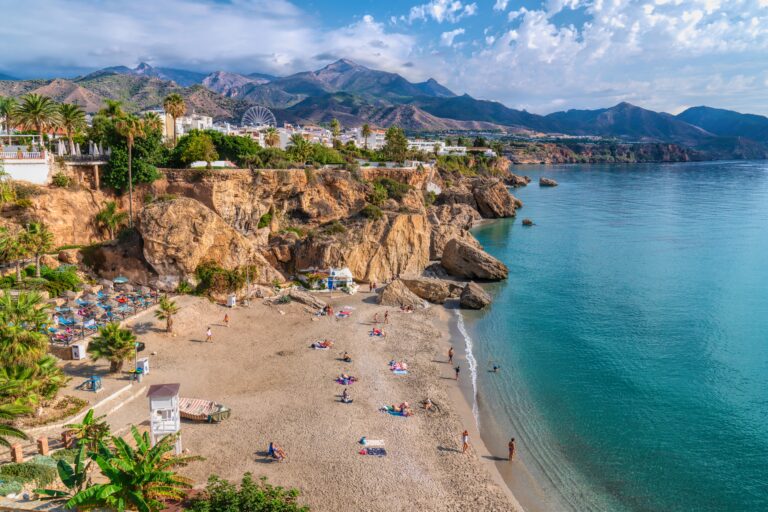 Nerja,Calahonda,Beach,Below,The,Balcon,De,Europa,Andalusia,,Spain