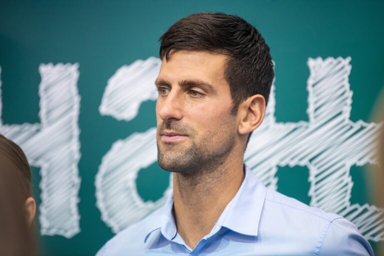 Portrait,Of,Novak,Djokovic,,A,Tennis,Player,From,Serbia,,During